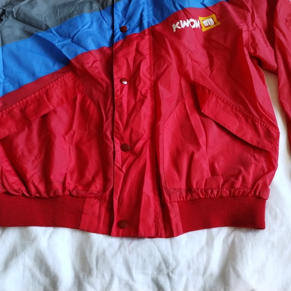 VTG 1990s 😎 Tae KWON Do Jacket LARGE WIDE Big Logo Color Block - Picture 3 of 9